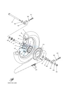 YZ85LW (1SPK) drawing REAR WHEEL