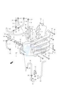 DF 70 drawing Inlet Manifold (S/N 973969 & Older)