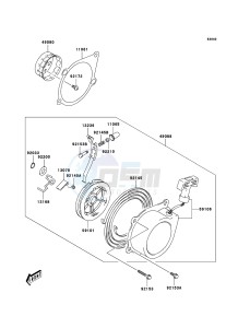 KFX50 KSF50-A3 EU drawing Recoil Starter