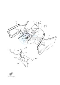 YFM300 RAPTOR 300 (1SC5) drawing SIDE COVER