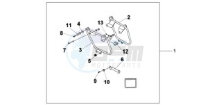 VT750CA9 Ireland - (EK / MME ST) drawing SADDLEBAG MOUNT B