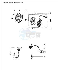 DJANGO 50 4T SPORT drawing FLYWHEEL MAGNETO