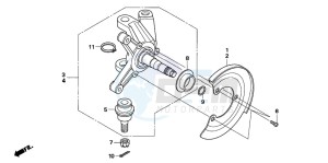 TRX500FM drawing KNUCKLE (TRX500TM)