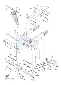 XVS1300A MIDNIGHT STAR (1CS9) drawing REAR ARM & SUSPENSION