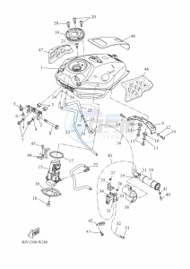 XSR700 MTM690 (BEF1) drawing FUEL TANK