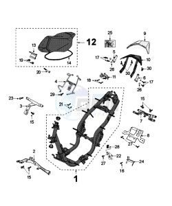 FIGHT 4 50 4T DARKSIDE drawing FRAME AND SADDLE