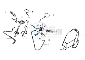 FIDDLE - 50 cc drawing HANDLEBAR CONTROLS