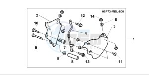 NT650V DEAUVILLE drawing WIND LOWER SHIELD