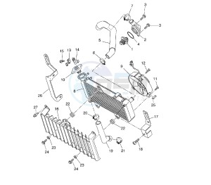 XT X 660 drawing RADIATOR AND HOSE