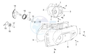 SR 50 Air (Horizontal cylinder) drawing Covers - kick starter