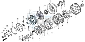 TRX350FE FOURTRAX ES drawing CLUTCH