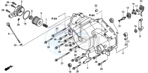 TRX350FM FOURTRAX 350 4X4 drawing FRONT CRANKCASE COVER (TRX350TM/FM)