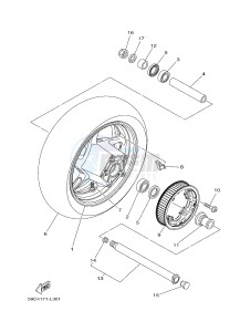 XP500 T-MAX 530 (59C8) drawing REAR WHEEL