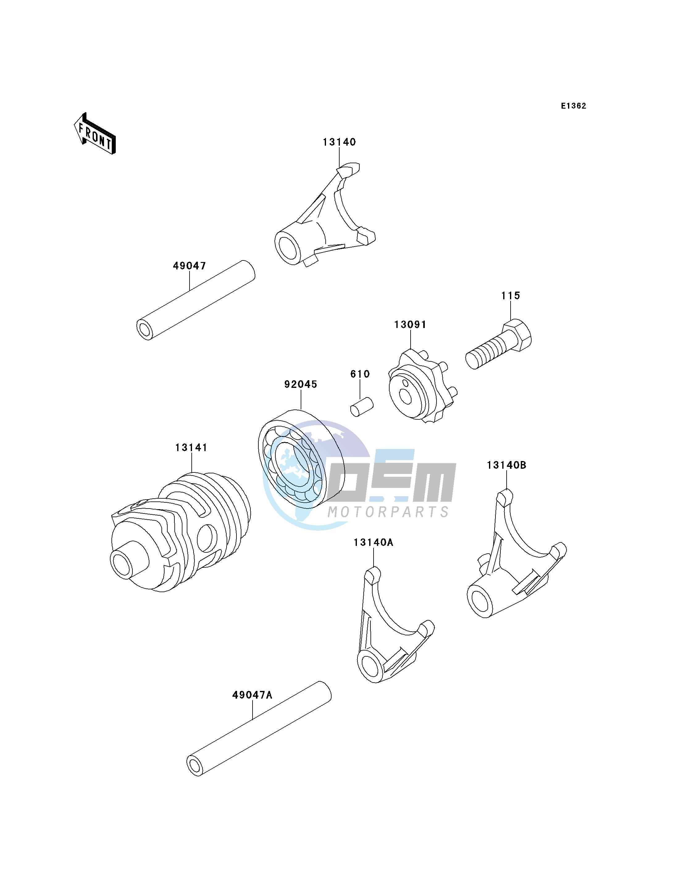 GEAR CHANGE DRUM_SHIFT FORK-- S- -