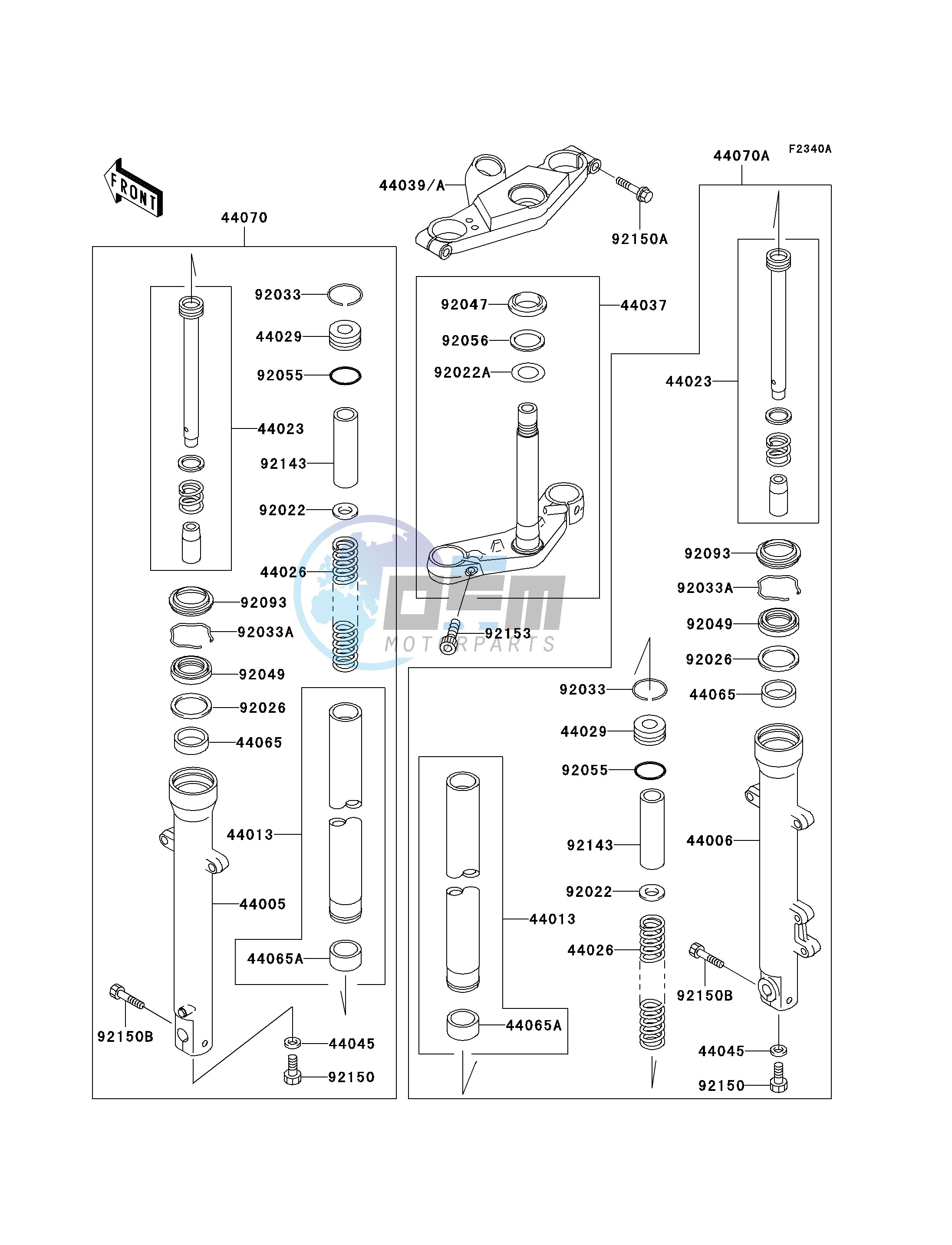 FRONT FORK-- D7F - D9F- -