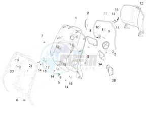 PRIMAVERA 150 4T 3V IE NOABS E3 (NAFTA) drawing Front glove-box - Knee-guard panel