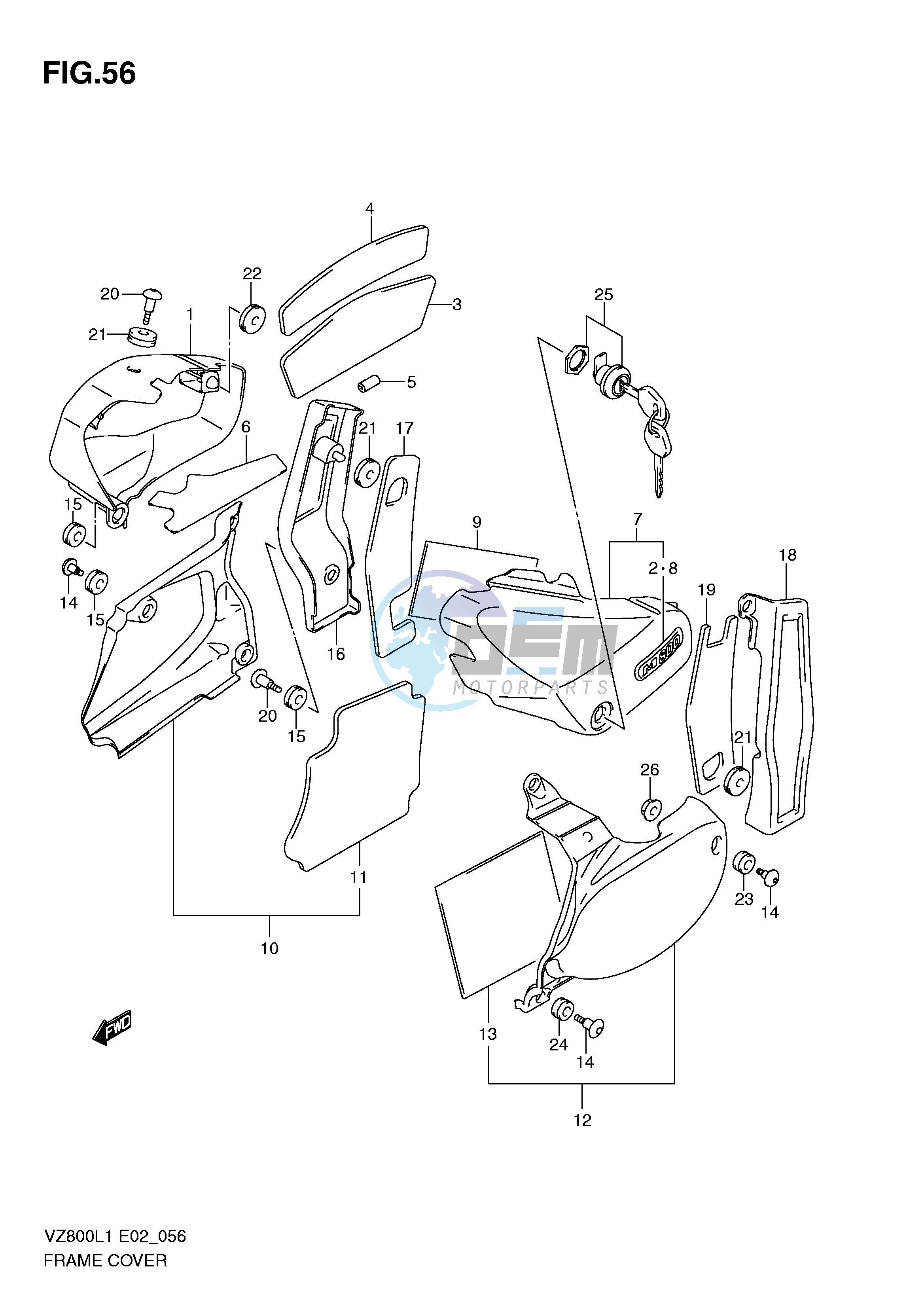 FRAME COVER (VZ800L1 E2)