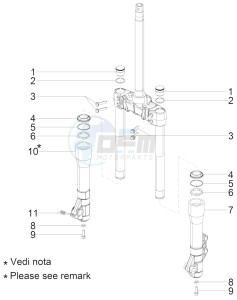 Beverly 350 4T ST ie ABS E4 300 (EMEA) drawing Fork's components (Kayaba)