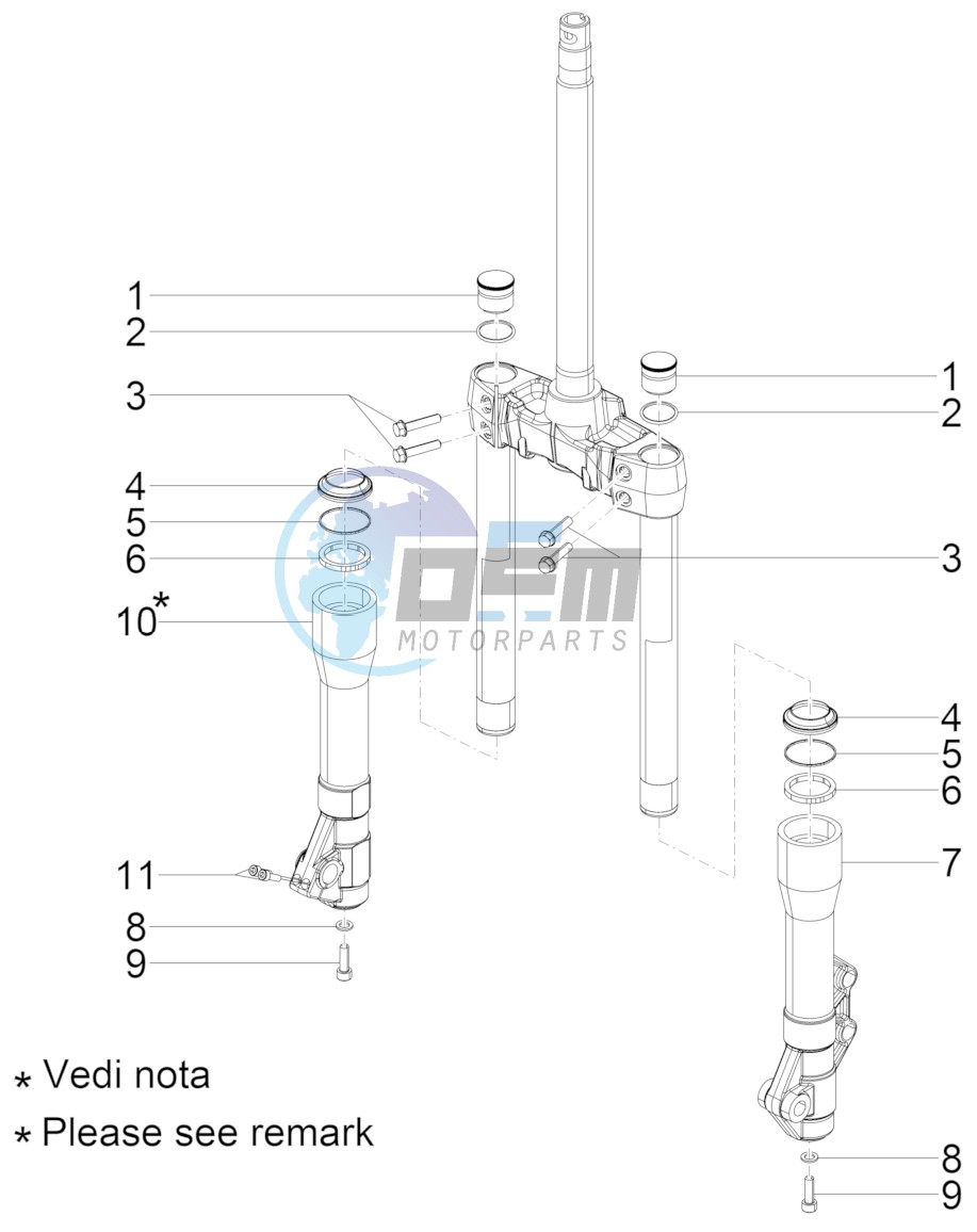 Fork's components (Kayaba)