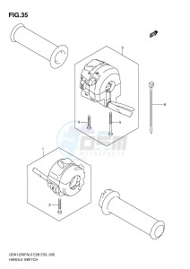 GSX1250FA (E28-E33) drawing HANDLE SWITCH