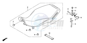 TRX90 SPORTRAX90 drawing SEAT