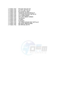 LT-F400 (P24) drawing * COLOR CHART *