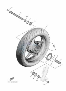 XP530D-A  (BC3E) drawing FRONT WHEEL