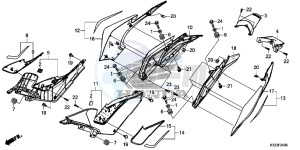 CBR300RF CBR300R Europe Direct - (ED) drawing SIDE COVER/ REAR COWL