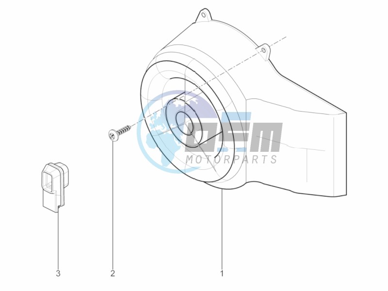 Flywheel magneto cover - Oil filter