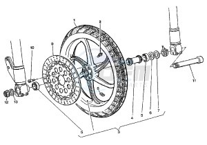 MITO EVOL.125 drawing FRONT WHEEL