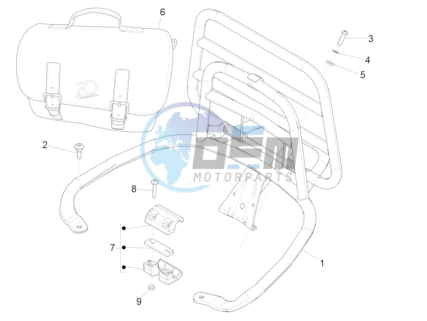 Rear luggage rack