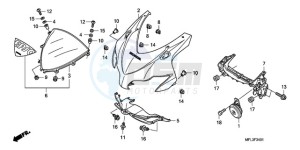 CBR1000RAA UK - (E / ABS HRC MKH) drawing UPPER COWL (2)