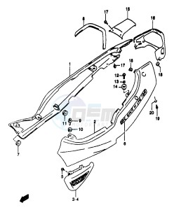 GSF1200A (E18) drawing FRAME COVER (GSF1200SAV)