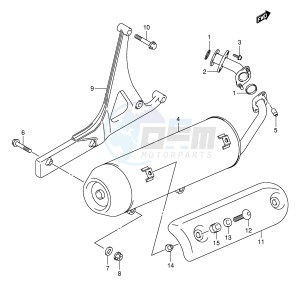 AN250 (E2) Burgman drawing MUFFLER (MODEL K1 K2)