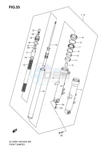 DL1000 (E3-E28) V-Strom drawing FRONT DAMPER