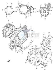 DR-Z400 (E3-E28) drawing CRANKCASE COVER (DR-Z400EY EK1 EK2 EK3 EK4)