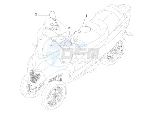 MP3 500 SPORT BUSINESS ABS E3-E4 (NAFTA)2 drawing Driving mirror/s