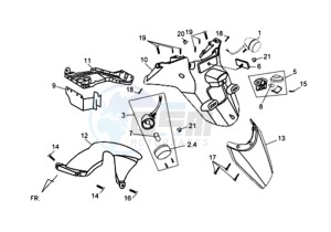 ORBIT II 50 TS L1-L6 drawing INDICATOR - REAR BOARD -  MUDGUARD