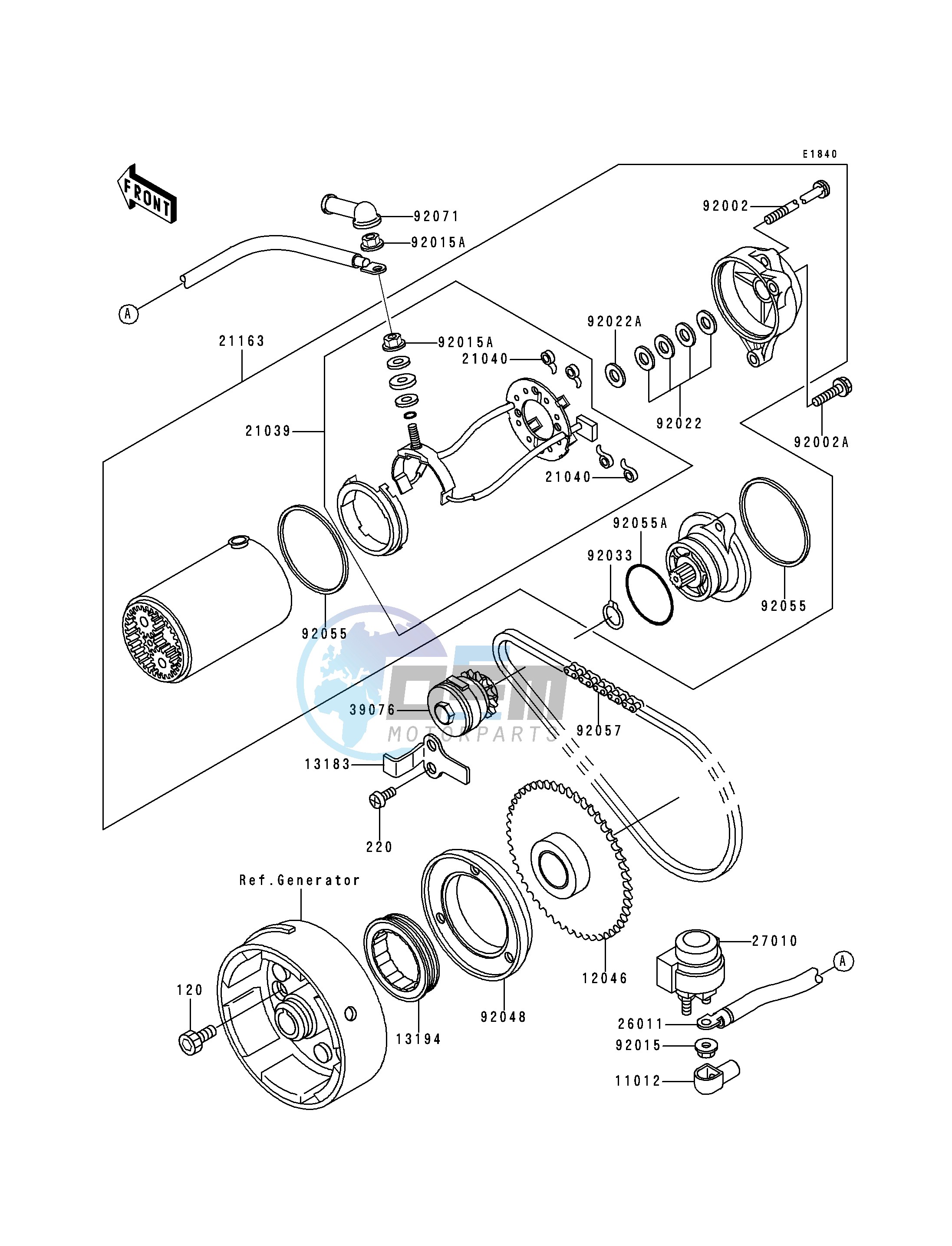 STARTER MOTOR-- KLF300-B1- -