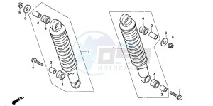 CB250 drawing REAR CUSHION