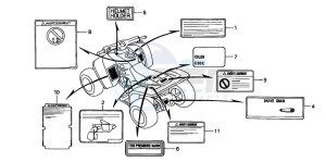 TRX90 SPORTRAX 90 drawing CAUTION LABEL