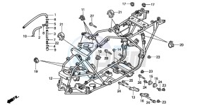 TRX300 FOURTRAX 300 drawing FRAME BODY