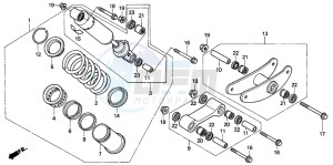 CBR600SE drawing REAR CUSHION (CBR600FM/2M/N/2N/2P)