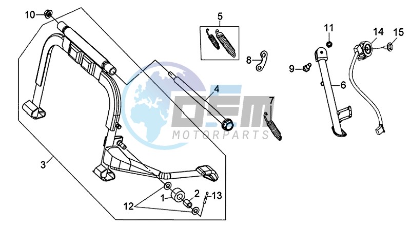 MAIN STAND /SIDE STAND/ KICKSTARTER PEDAL