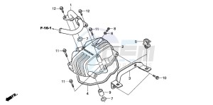 XR125L drawing CYLINDER HEAD COVER (XR125L4,5,6)