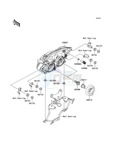 Z750R ABS ZR750PCF UF (UK FA) XX (EU ME A(FRICA) drawing Headlight(s)