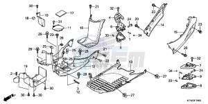 SH300ARE SH300ARE UK - (E) drawing FLOOR PANEL/PILLION STEP