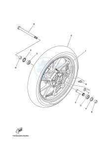 MT-07 ABS MTN690-A (B4CH) drawing FRONT WHEEL