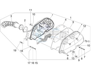 GTV 300 4T 4V ie Touring (NAFTA, APAC) (CN, USA) drawing Air filter