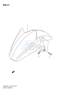 GSX650F (E3-E28) Katana drawing FRONT FENDER (GSX650FL1 E28)